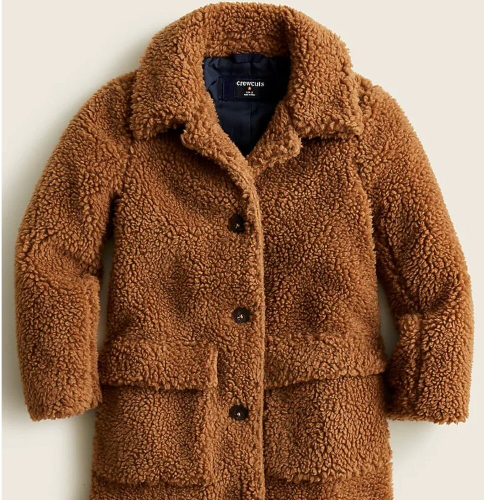 J.Crew  Girls' Teddy Sherpa coat - Worn 3 times